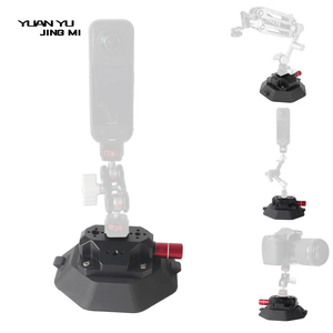 YUANYUJINGMI Support de caméra à ventouse double à dégagement rapide 6 pouces avec vis 1/4 po et 3/8 po, support en aluminium compatible sports - Product Image 1