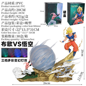 Figura Luminosa <span class=keywords><strong>en</strong></span> Caja de 20 cm, Anime Dragon Ball, <span class=keywords><strong>Escenas</strong></span> con Efectos Especiales, Statement Buu Vs Goku Vs Frieza, Figura de Anime - Product Image 2