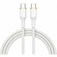 Cable Trenzado USB C a C de 60W y 1m, Cable de Carga Rápida Tipo C para Samsung Galaxy S24/S23, para iPhone 15 16 17 iPad