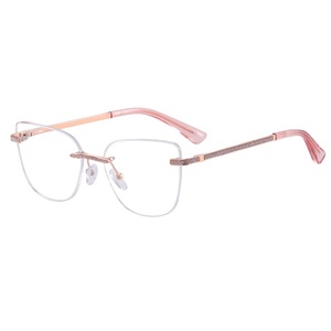 Fábrica en Stock Sano Corte sin montura Gafas lisas Marco Elegante Moda Nuevo diseño Disponible Gafas Brille Anteojos Lunettes - Product Image 4