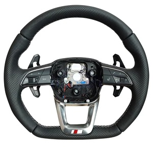 Caliente directo del fabricante adecuado para <span class=keywords><strong>Audi</strong></span> A3 A4 A5 A6 A7 A8 S5 Q3 y Q5 volante de gamuza de cuero deportivo plano - Product Image 1