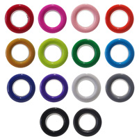 Boucle à œillets en fer de couleur noire pour la décoration de bagages et de vêtements, anneau à œillets creux, rivet noir, boucle de lacet modèle 003