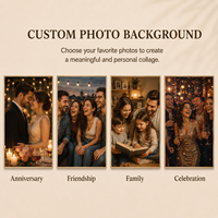 Cadre photo personnalisé avec message gravé et design lumineux pour cadeaux de mariage, d'anniversaire et de fêtes