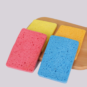Éponge rectangulaire en pulpe de bois multicolores pour le nettoyage de la cuisine, la vaisselle et le dégraissage des casseroles et des poêles - Product Image 3