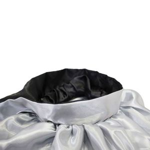 Bonnet de nuit réversible en satin de soie personnalisé avec logo pour cheveux bouclés, avec bande à nouer - Product Image 3