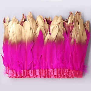 Bán buôn 15-20cm Lông Ngỗng Vàng nhuộm mô hình phun sơn cho quần áo lễ hội biểu diễn - Product Image 6