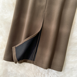 <span class=keywords><strong>Falda</strong></span> de lujo ligero vintage para mujer, de cintura alta, larga, de corte recto, estilo tubo, que realza la figura y la elegancia. - Product Image 5