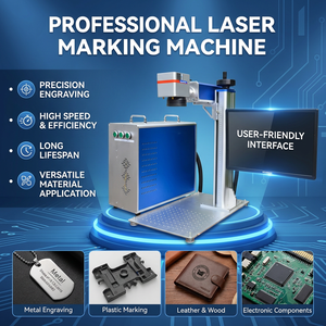 11% de réduction – Machine de marquage laser à fibre métallique Raycus 20W 30W 50W avec fonction rotative, marqueur dynamique 3D Mopa Color Mask - Product Image 1