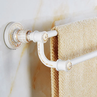 WANFAN porte-serviettes moderne de luxe mural antique porte-serviettes en laiton étagères de salle de bain avec 2 porte-serviettes accessoire de salle de bain