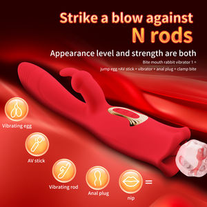 Nuovo vibratore rosa rosso coniglio lingua 10 modalità di vibrazione 3-in-1G-Spot massaggiatore con Multi-stimolazione clitorideo adulto Sex Toy - Product Image 5