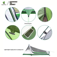 Tente de randonnée pliable pour une personne, double couche, en taffetas de polyester, 213x101x91cm, imperméable 3000mm, équipement de terrain extérieur, camouflage