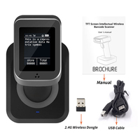 Escáner de Código de Barras Inalámbrico de Bolsillo YJFIRST YJ-2610, Lector RFID Inalámbrico con Escaneo 1D de Alta Velocidad para Supermercado