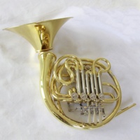 Hot Sale High Grade Professional Cheap Woodwind Wind Instrument Gold Lacquered 4-Key Double Separated Bell F/Bb Tone French Horn