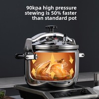 Autocuiseur Commercial en Acier Inoxydable Grande Capacité Gaz Induction Verrouillage de Sécurité Épaissi pour Restaurant