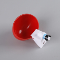 Bebedero Automático para Pollos Weinier Nuevo, de Plástico Rojo y Blanco, con Tubo de 95 mm y 2 Años de Garantía