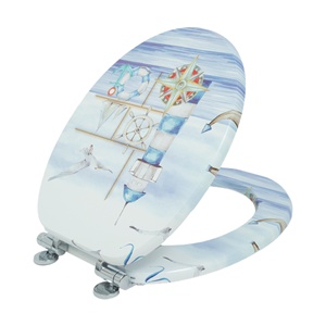Siège de toilette <span class=keywords><strong>JELL</strong></span> personnalisé en bois massif en forme de <span class=keywords><strong>O</strong></span>, à face fermée, avec fonction de fermeture en douceur, désodorisation automatique, garantie 1 an, moderne - Product Image 2