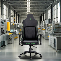 Chaise de Gamer Moderne en Cuir PU, Base Métallique Exécutive, Accoudoirs 4D, Hauteur Réglable, Massage, Refroidissement, Vérin à Gaz 4 Étapes, Livraison Gratuite