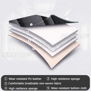 For Chevrolet 2PCS Car Front Seat <b>Covers</b> PU Leather Seat Cushion <b>Cover</b> <b>Protector</b> Silverado Sierra 1500 2500HD 3500HD 2007-2021 - Product Image 6