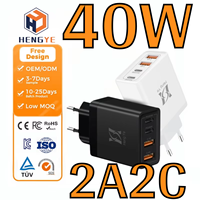 AU US EU universel 4 en 1 prise USB chargeur rapide prise UK double type C chargeur mural 40W 4-Port USB C chargeur bloc
