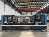 Torno CNC Horizontal de Bancada Plana con Doble Husillo y Doble Cabezal, Sistema de Control GSK, Accionamiento Central, Alta Precisión, Rodillos de Soporte, Servicio Mediano