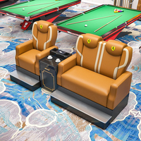 Canapé et chaise en cuir au design simple pour salle de billard, usage spécial pour salle de billard