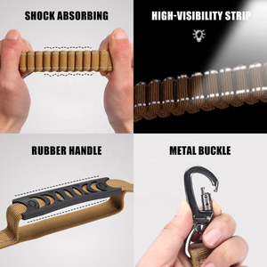 Tali Kekang Anjing Anti Air Reflektif, Tali Pemandu Anjing Bebas Tangan, Laisse Pour Chien, Tali Anjing yang Dapat Disesuaikan, Aksesoris Taktis untuk Hewan Peliharaan - Product Image 4