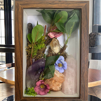 Nouvelle conception, cadre photo en cristal naturel, lampe, thème amour, promotion, ornement en amas d'améthyste pour la décoration de la maison
