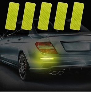 Reflector de remolque impermeable, pegatina de visibilidad, rojo/blanco/amarillo, advertencia de precaución de seguridad, Pegatina autoadhesiva para remolque - Product Image 3