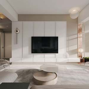 Meuble TV flottant pour salon, chambre à coucher, design d'affichage, meuble de luxe, meuble TV en bois, meuble TV laser - Product Image 5