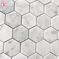 Meilleure vente en gros sur Alibaba, carrelage en pierre naturelle hexagonal, mosaïque en marbre blanc