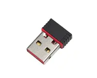 Adaptador USB inalámbrico, miniadaptador USB wifi integrado, antena integrada, Nano150Mbps, 802.11b/n, MT7601