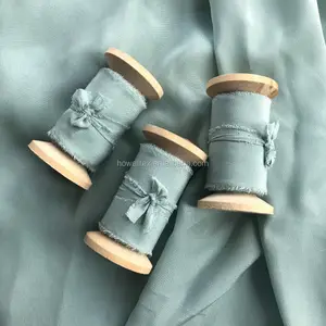 Plain color 100% Silk ribbon crepe ribbon 1''  For painters for wedding