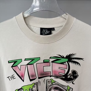<span class=keywords><strong>T</strong></span>-shirt firmata 2026 New Fashion <span class=keywords><strong>Triple</strong></span> Sevens 100% cotone puro lavato con acido, stampa retrò con strass hotfix - Product Image 4