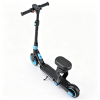 Scooter Eléctrico Plegable Recargable de 200W con Batería de 24V y Llantas de 6.5 Pulgadas para Niños, para Sentarse, Conducir y Deslizarse