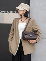Sacs à bandoulière pour femmes en cuir de vachette pleine fleur, style rétro, avec rabat et fermoir, grande capacité, polyvalents pour le quotidien, les trajets et le shopping