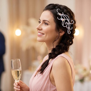 Accessoires de <span class=keywords><strong>chignon</strong></span> en strass pour <span class=keywords><strong>mariée</strong></span>, pour mariage, concours de danse latine et spectacles sur scène - Product Image 3