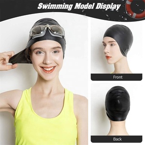 Chapeau <span class=keywords><strong>de</strong></span> natation imperméable <span class=keywords><strong>de</strong></span> protection d'oreille anti-fuite <span class=keywords><strong>de</strong></span> silicone <span class=keywords><strong>de</strong></span> couleur pure pour des hommes femmes - Product Image 6