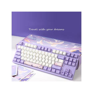 Clavier de jeu mécanique Dareu A87, 87 touches, disposition compacte, interrupteur Cherry MX, touches PBT, rouge, marron, bleu - Product Image 4