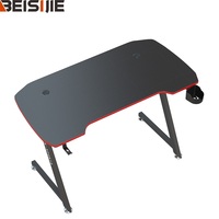 Bureau de jeu BEISIJIE de haute qualité, table de jeu E-Sports avec éclairage LED RGB, support pour tasse et crochet pour casque
