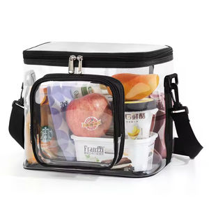 Venta Directa de Fábrica, Bolsa de Almacenamiento Transparente de PVC con Cierre, Gran Capacidad, Multiusos, Cuadrada, para Almuerzo y Picnic - Product Image 2