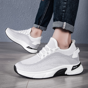 Chaussures décontractées d'été pour hommes en maille, légères, rehaussantes, pour sports de plein air, avec talon compensé invisible - Product Image 4