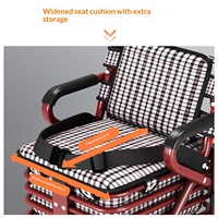 Siège de poussette pliable portable à quatre roues – Imperméable, léger, durable, aide à la mobilité de classe II pour seniors, chariot de courses