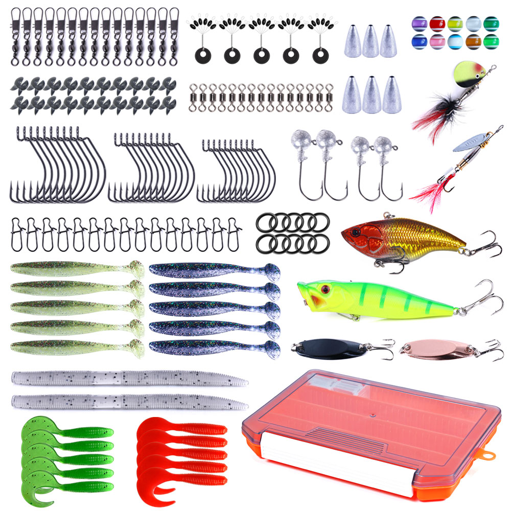Wholesale Box159 Combo 158pcs/box Mixed Hard Soft Baits Lures Hooks Sinker  Swivels All-in-one Fishing Kit Set with Tackle Box| Alibaba.com