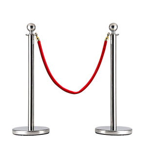 Kalabalık kontrol payanda fabrika doğrudan satış toptan 2 çift katmanlı boya sütun korkuluk halat kuyruk kutup bariyerleri için park - Product Image 4