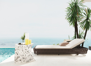 <span class=keywords><strong>Tavolino</strong></span> Laterale Contemporaneo in Fibra di Vetro <span class=keywords><strong>Effetto</strong></span> <span class=keywords><strong>Marmo</strong></span> per Spazi di Lusso - Product Image 5