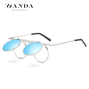 Danda <b>Round</b> <b>Sunglasses</b> Gold <b>Frame</b> Polarized Unisex Fashionable Outfits Party Wear - Product Image 4