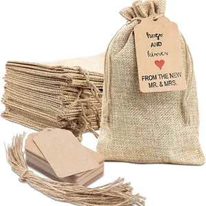 24pack Serapilheira Com Cordão Favor Bonus Gift Tags String Para Aniversário Craft Party Bags