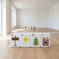 Holly Jolly Deluxe, jeu de Mahjong américain de luxe à 5 couches, de haute qualité, pliable et durable