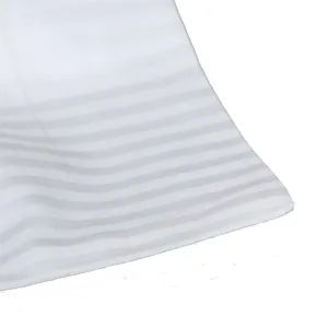 High thread count cotton dobby sateen stripe fabric for hotel bedding