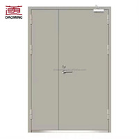 Puerta de Entrada Moderna de Doble Hoja, Ignífuga, de Acero Inoxidable, con Control Remoto, 5 Años de Garantía, para Bancos y Centros de Datos, Superficie Acabada